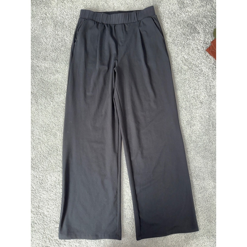 Yogalicious Lux Daily Charm Pant Black Wide Leg High‎ Rise Trouser Womens Medium